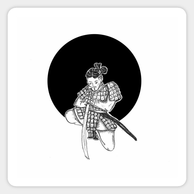 Reflection Samurai Sticker by SmokedPaprika